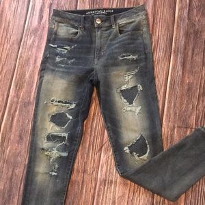 American Eagle Distressed Super Stretch Jeggings